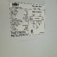 Summit Upright Refrigerator/Freezer image 1